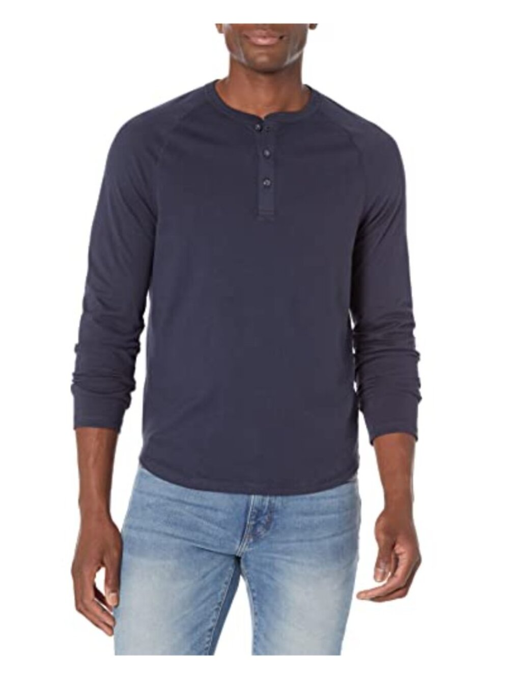 Men's Slim-Fit Long-Sleeve Henley T-Shirt Lightweight Jersey Casual